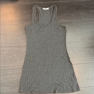 Zara Basic - Long Grey Racerback Tank